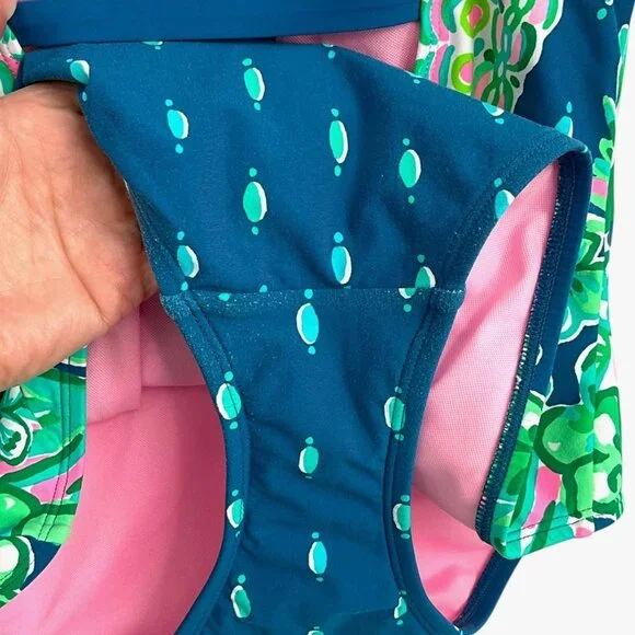 Lilly Pulitzer Jaspen One Piece Swimsuit Havana Pink Orchid Sioree Size 6 - Picture 6 of 8